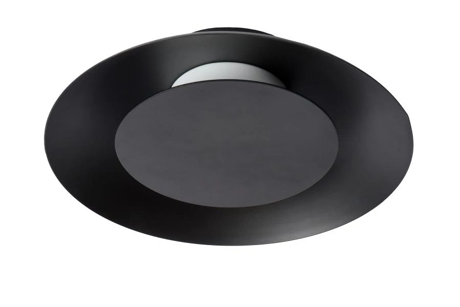 Lucide FOSKAL - Plafonnier - Ø 21,5 cm - LED - 1x6W 2700K - Noir - UIT